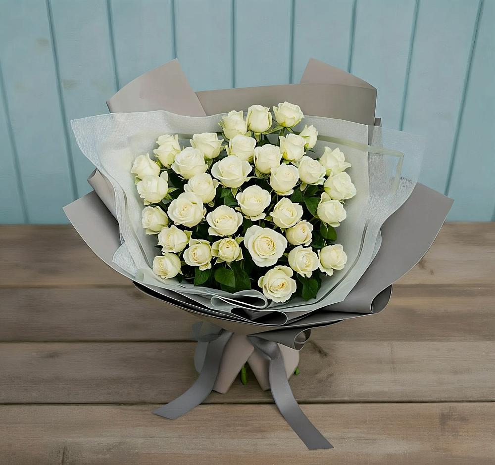 Букет Белоснежная нежность в Курчанской