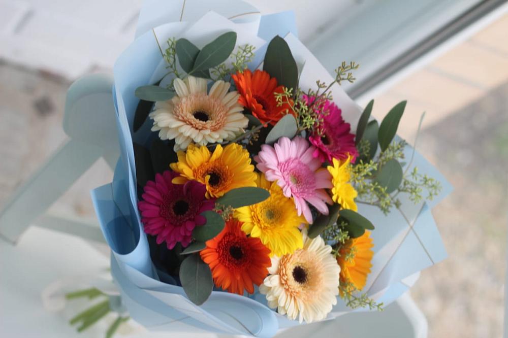 Букет цветов из: Герберы в Курчанской