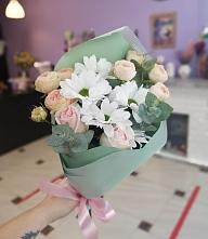 Букет милый в Курчанской Букет цветов из: Хризантемы и Розы в Курчанской