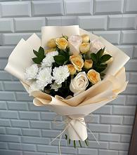 Букет цветов из:  Розы и Хризантемы в Курчанской