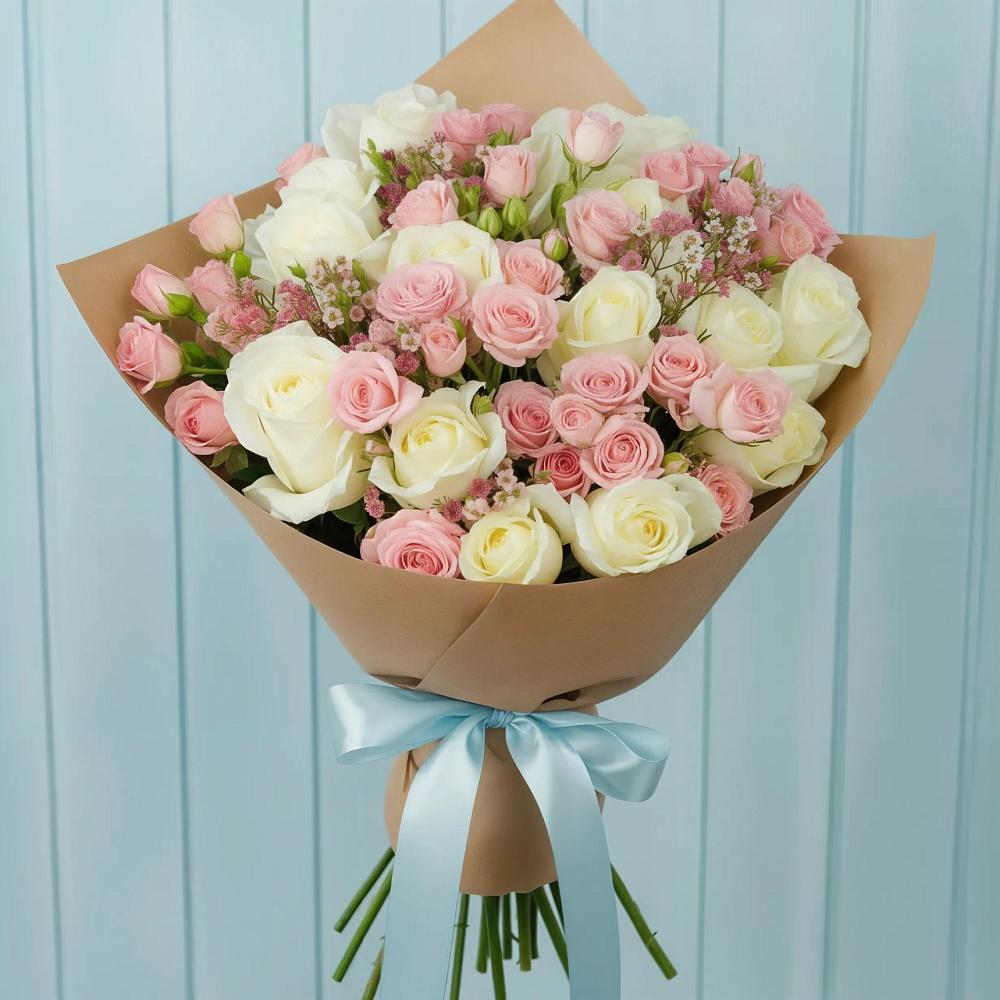 Букет цветов из: Розы в Курчанской