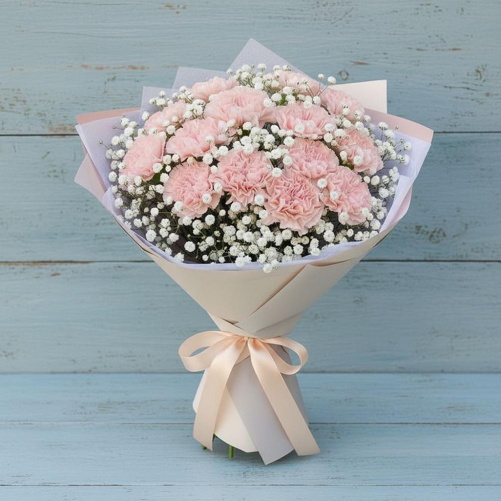 Букет цветов из: Гвоздики в Курчанской