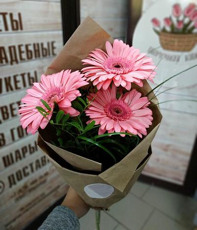 Букет цветов из: Герберы в Курчанской