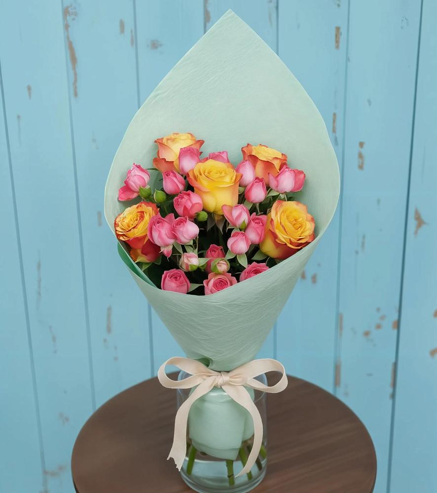 Букет цветов из: Розы в Курчанской