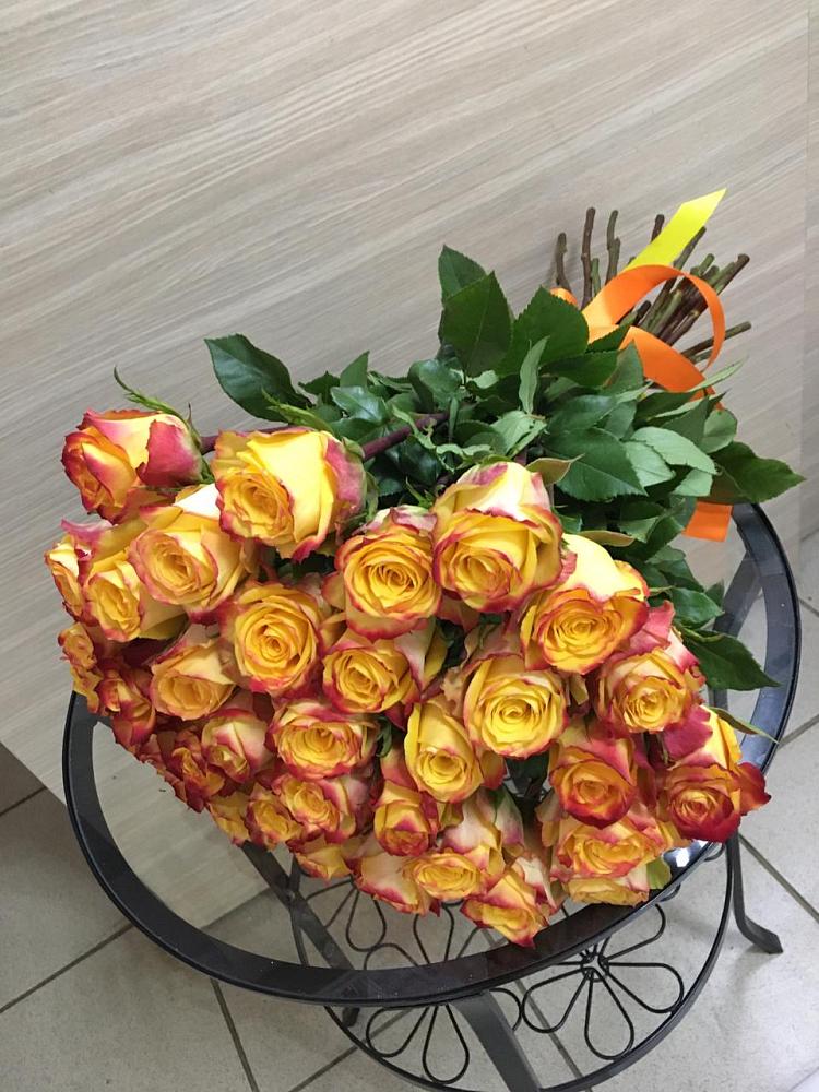 Букет Желтые розы в Курчанской