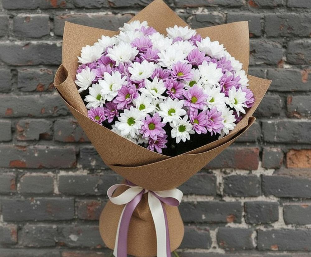 Букет цветов из: Хризантемы в Курчанской