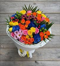 Букет цветов из:  Розы и Хризантемы в Курчанской
