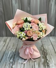 Букет цветов из:  Гвоздики, Розы и Хризантемы #REPLACE_PRED# Курчанской