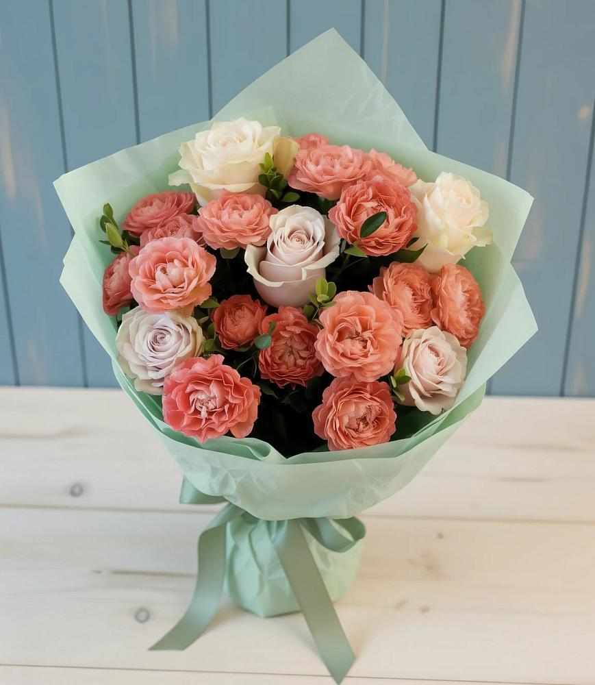 Букет цветов из: Розы в Курчанской