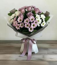 Букет цветов из:  Хризантемы и Розы #REPLACE_PRED# Курчанской