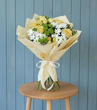 Букет цветов из:  Хризантемы и Розы #REPLACE_PRED# Курчанской