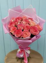 Букет 15 Розовых роз Равель в Курчанской