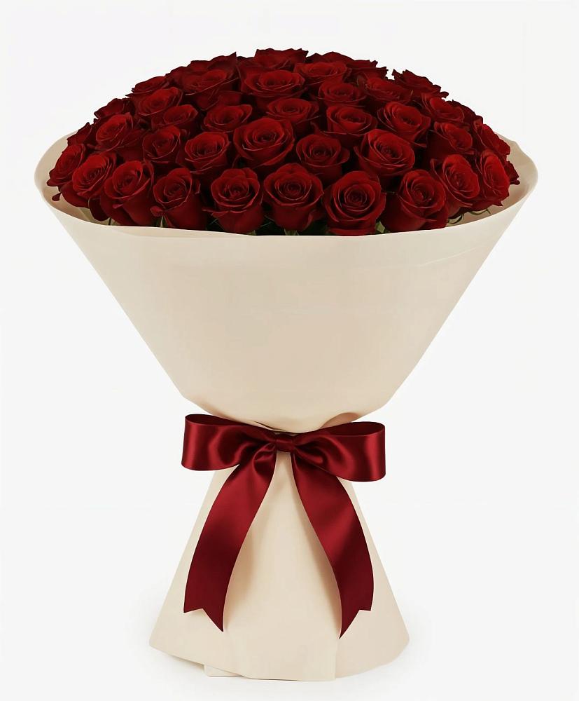 Букет 101 Бордовая роза Блэк Бакарра в Курчанской