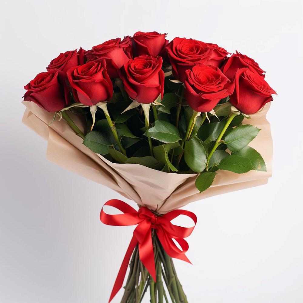 Букет 11 Красных роз Эдлесс Лав в Курчанской