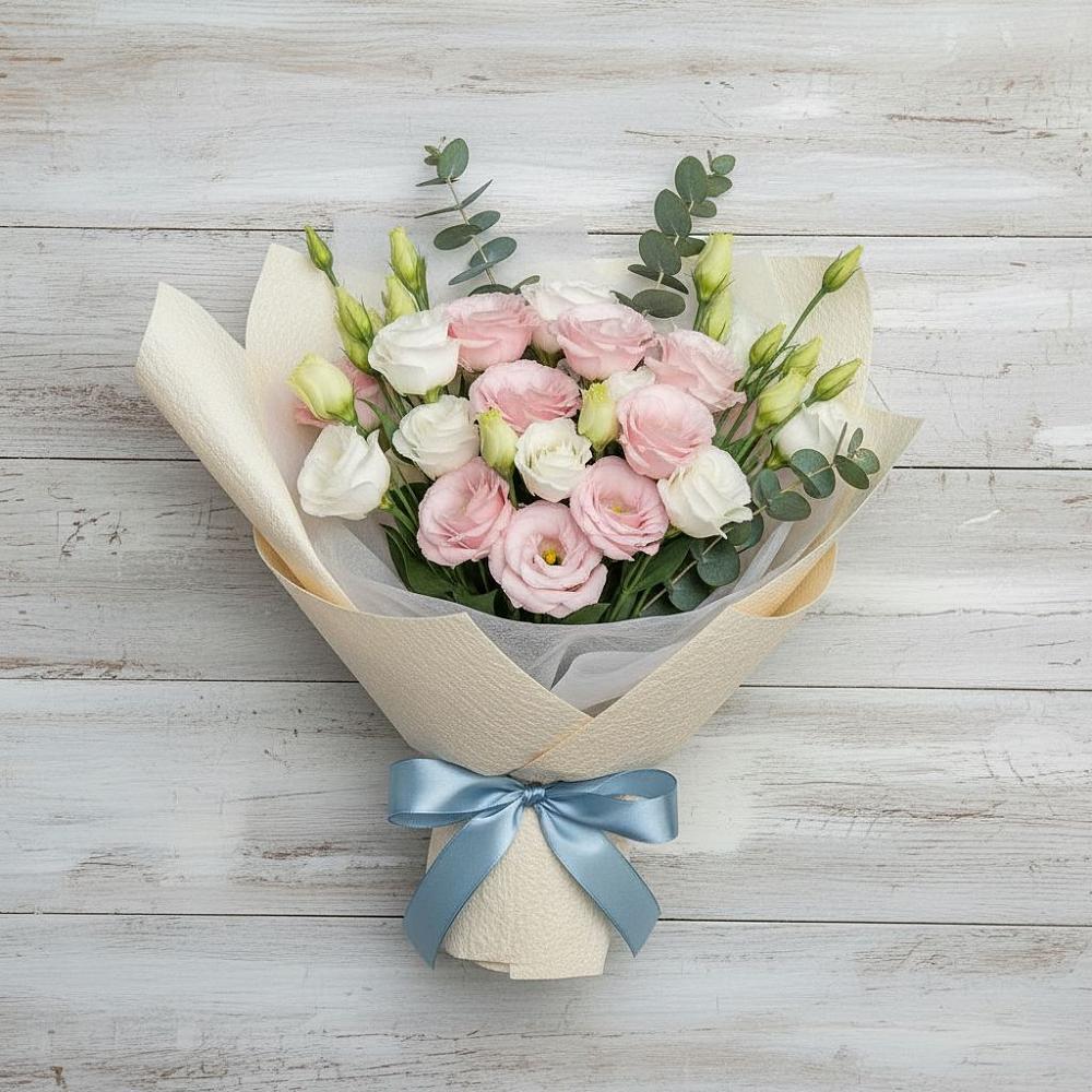 Букет цветов из: Лизиантусы в Курчанской